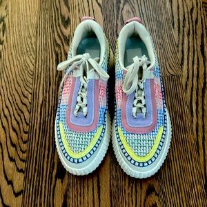 Dolce Vita Multi-Colored Woven Sneakers